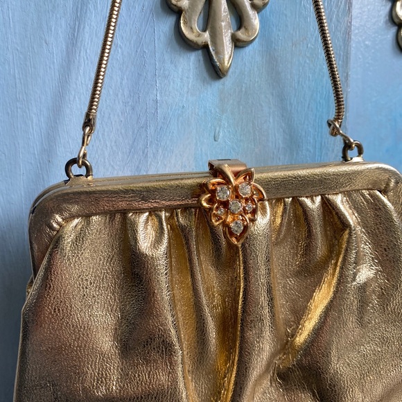 Vintage gold purse clutch bag - Picture 5 of 5